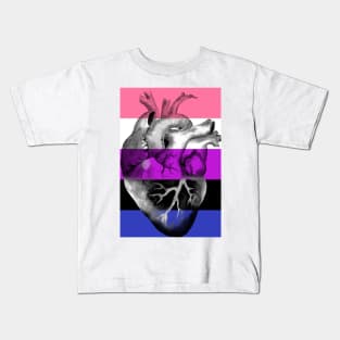 Genderfluid Pride Anatomic Heart Kids T-Shirt